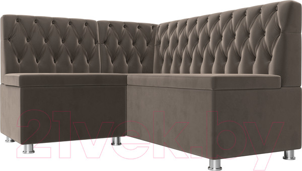 Изображение товара Уголок кухонный мягкий Лига Диванов Мирта 262 левый / 107590 (велюр, коричневый)