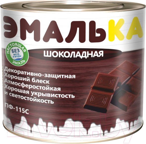 Эмаль Эмалька ПФ-115 С (2л, шоколадный)