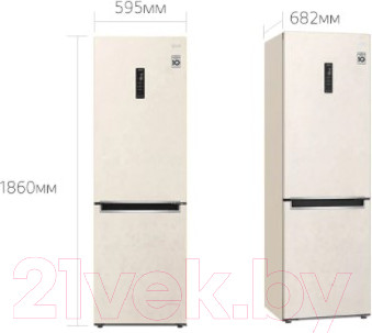 Изображение товара Холодильник с морозильником LG DoorCooling+ GA-B459MEQM