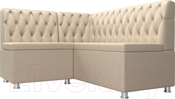 Изображение товара Уголок кухонный мягкий Лига Диванов Мирта 262 левый / 107605 (экокожа, бежевый)