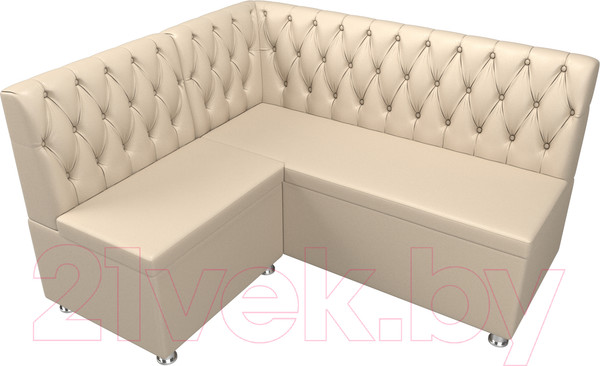 Изображение товара Уголок кухонный мягкий Лига Диванов Мирта 262 левый / 107605 (экокожа, бежевый)