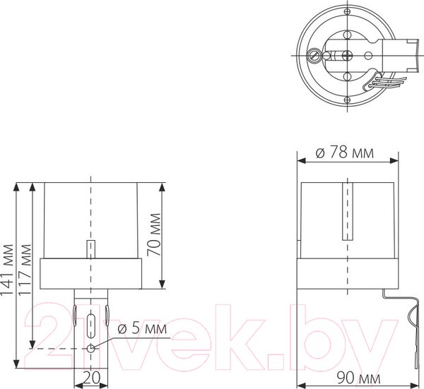 Изображение товара Датчик движения Elektrostandard 5500W IP44 / SNS-L-07 (белый)