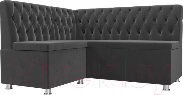 Изображение товара Уголок кухонный мягкий Лига Диванов Мирта 262 левый / 107591 (велюр, серый)