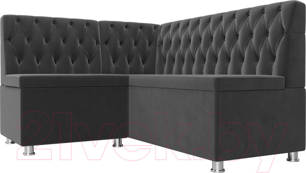 Изображение товара Уголок кухонный мягкий Лига Диванов Мирта 262 левый / 107591 (велюр, серый)