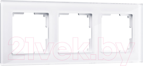 Изображение товара Рамка для выключателей и розеток Werkel W0031101 / a051196 (белый / стекло)