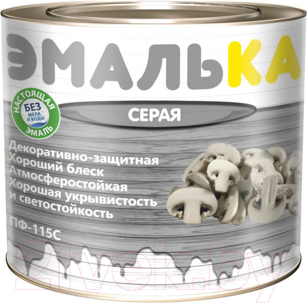 Изображение товара Эмаль Эмалька ПФ-115 С (2л, серый)