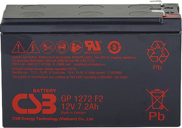 Изображение товара Аккумуляторная батарея CSB GP 1272 12V/7.2Ah