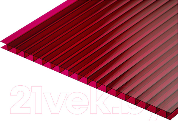 Изображение товара Сотовый поликарбонат TitanPlast 2100x6000x3.8 (гранатовый)