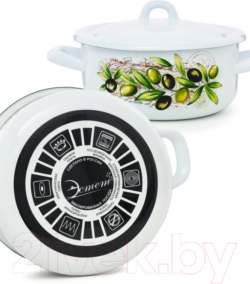 Изображение товара Кастрюля ЭСТЕТ Оливы Тосканы / ЭТ-72117
