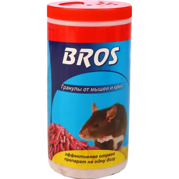 Изображение товара Средство для борьбы с вредителями Bros Гранулы от мышей и крыс (250г)