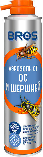 Изображение товара Аэрозоль от насекомых Bros От ос и шершней (300мл)