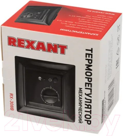 Изображение товара Терморегулятор для теплого пола Rexant RX-308B/ 51-0816 (черный)