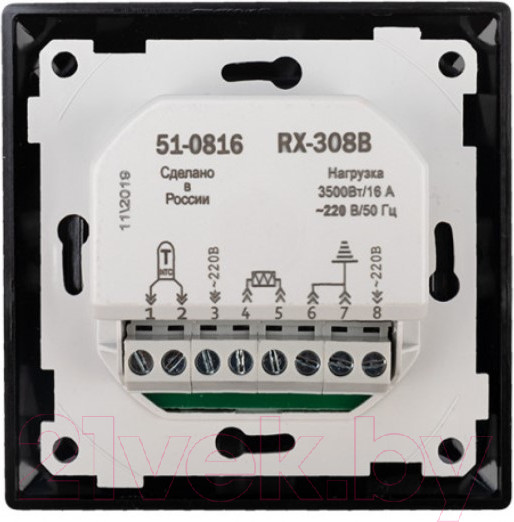 Изображение товара Терморегулятор для теплого пола Rexant RX-308B/ 51-0816 (черный)