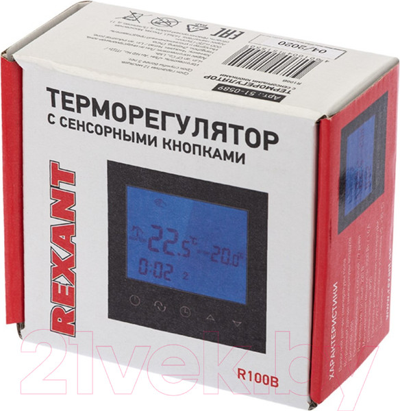 Изображение товара Терморегулятор для теплого пола Rexant R100B/ 51-0589 (черный)