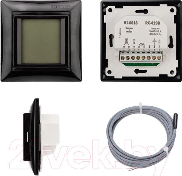 Изображение товара Терморегулятор для теплого пола Rexant RX-419B/ 51-0818 (черный)