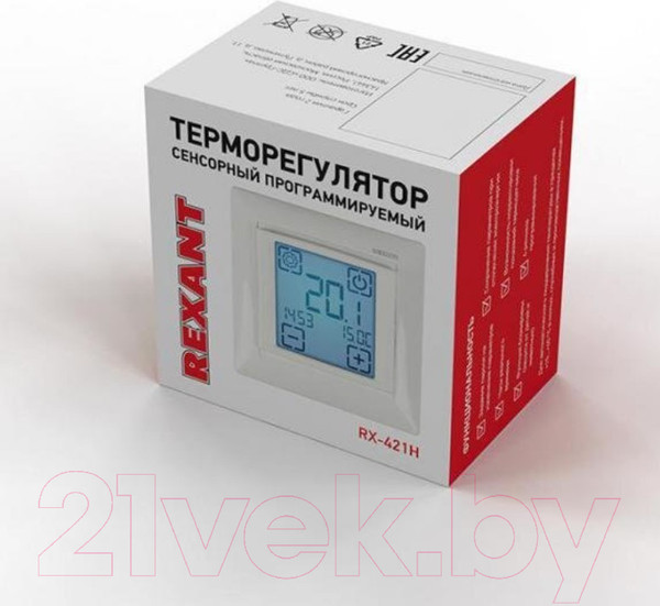 Изображение товара Терморегулятор для теплого пола Rexant RX-421H/ 51-0586 (белый)