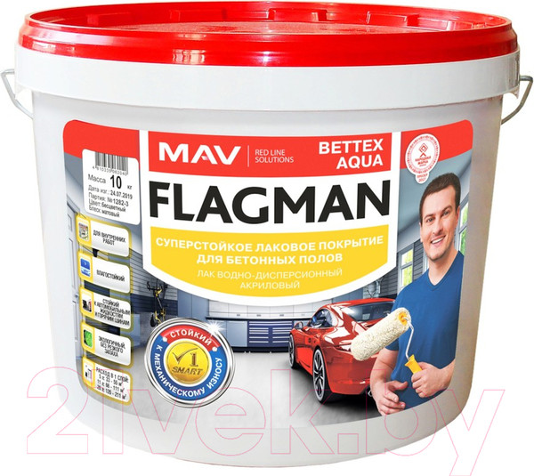 Изображение товара Лак MAV Flagman Bettex Aqua (11л, бесцветный матовый)