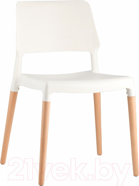 Изображение товара Стул Stool Group Bistro / 8086 (белый/деревянные ножки)