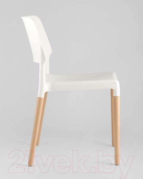 Изображение товара Стул Stool Group Bistro / 8086 (белый/деревянные ножки)