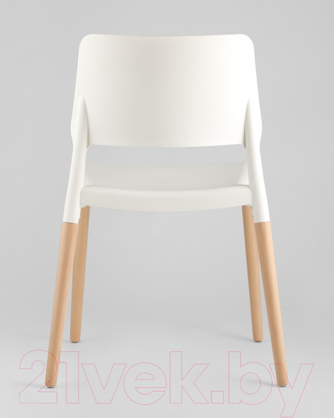 Изображение товара Стул Stool Group Bistro / 8086 (белый/деревянные ножки)