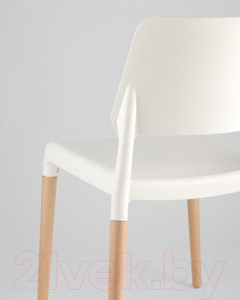 Изображение товара Стул Stool Group Bistro / 8086 (белый/деревянные ножки)