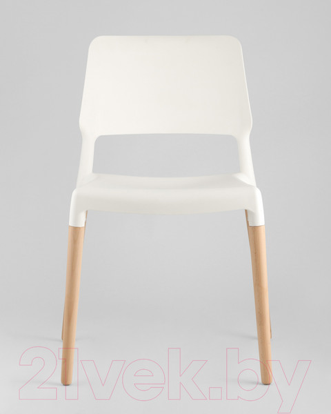 Изображение товара Стул Stool Group Bistro / 8086 (белый/деревянные ножки)