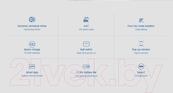 Изображение товара Беспроводные наушники QCY T11 (черный)