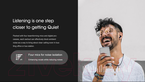 Изображение товара Беспроводные наушники QCY T11 (черный)