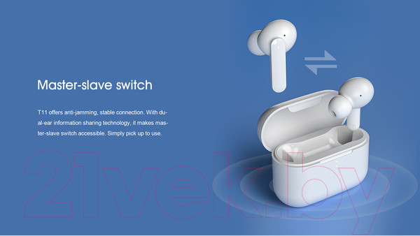 Изображение товара Беспроводные наушники QCY T11 (черный)