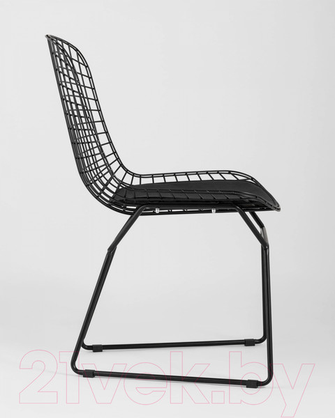 Изображение товара Стул Stool Group Bertoia / BTY-18-P6 BL/BL (черный с черной подушкой)