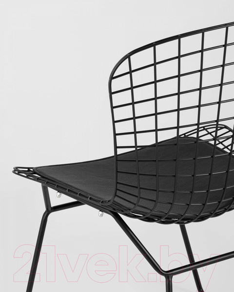 Изображение товара Стул Stool Group Bertoia / BTY-18-P6 BL/BL (черный с черной подушкой)