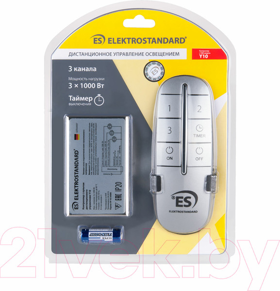 Изображение товара Дистанционный выключатель Elektrostandard Y10 3 канала (серебристый)