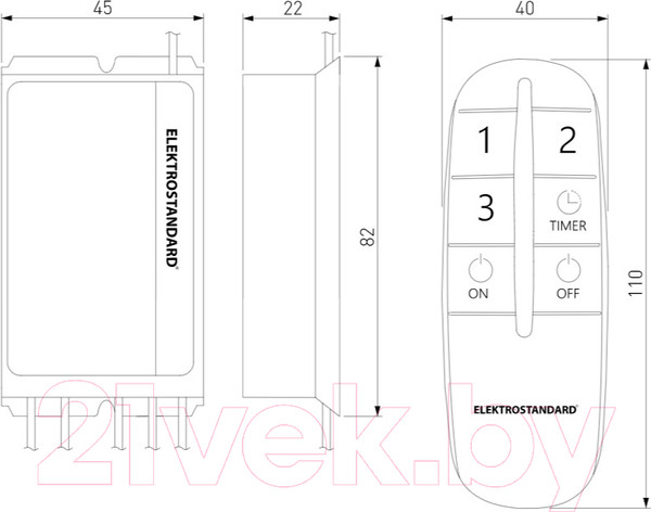 Изображение товара Дистанционный выключатель Elektrostandard Y10 3 канала (серебристый)