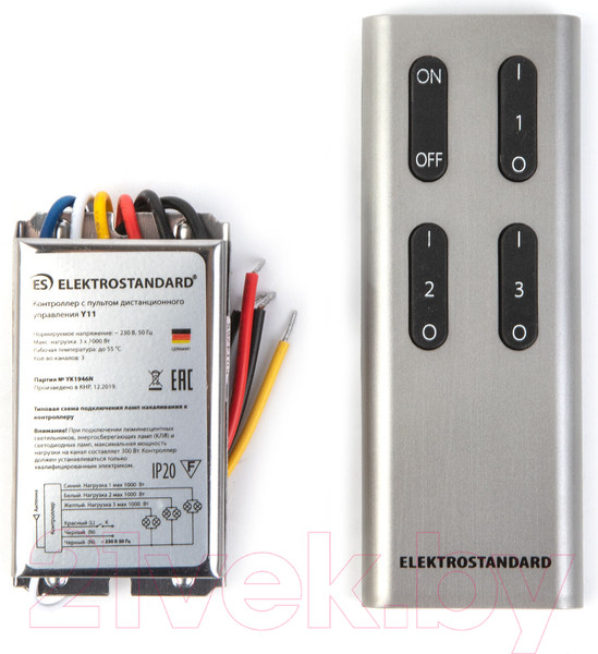 Изображение товара Дистанционный выключатель Elektrostandard Y11 3 канала (серебристый)