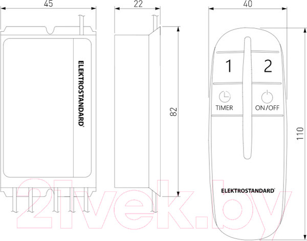 Изображение товара Дистанционный выключатель Elektrostandard Y9 2 канала (серебристый)