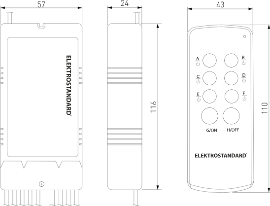 Изображение товара Пульт для светильника Elektrostandard Y6 6 каналов