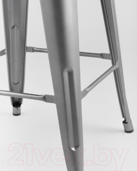 Изображение товара Стул барный Stool Group Tolix Wood со спинкой / YD-H675E-W YG-15 (серебристый матовый/темное дерево)