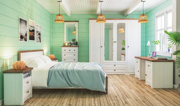 Изображение товара Письменный стол Мебель-Неман Тиволи МН-035-26 (белый текстурный/дуб стирлинг)