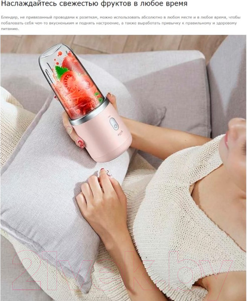 Изображение товара Блендер для смузи Deerma DEM-NU06 (Blue)