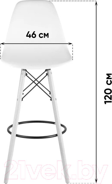 Изображение товара Стул барный Stool Group Eames / 8056H (белый)