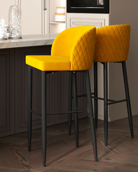 Изображение товара Стул барный Stool Group Оскар MC11B (вельвет/оранжевый)