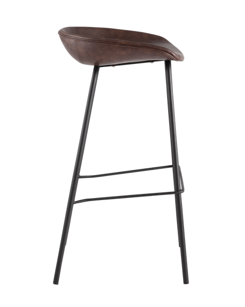 Изображение товара Стул барный Stool Group Турин / 8319TB (экокожа коричневый/черные ножки)