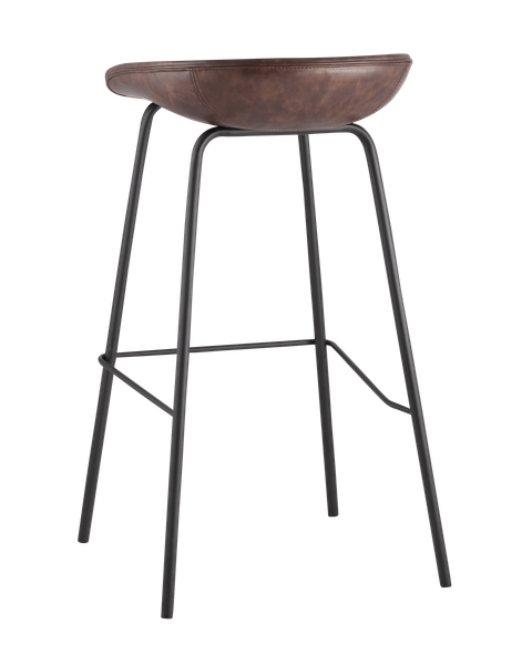 Изображение товара Стул барный Stool Group Турин / 8319TB (экокожа коричневый/черные ножки)