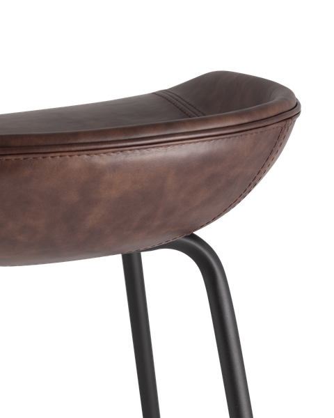 Изображение товара Стул барный Stool Group Турин / 8319TB (экокожа коричневый/черные ножки)