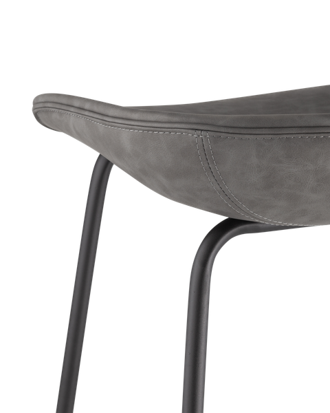 Изображение товара Стул барный Stool Group Турин / 8319TB (экокожа серый/черные ножки)