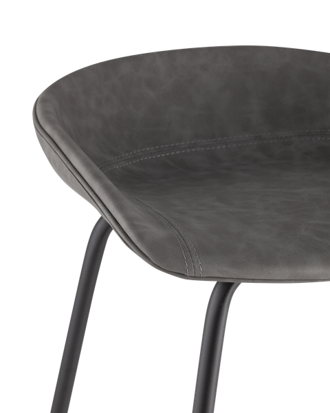 Изображение товара Стул барный Stool Group Турин / 8319TB (экокожа серый/черные ножки)