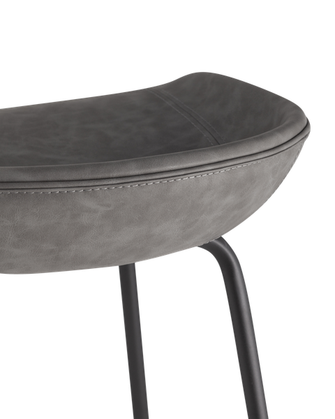 Изображение товара Стул барный Stool Group Турин / 8319TB (экокожа серый/черные ножки)