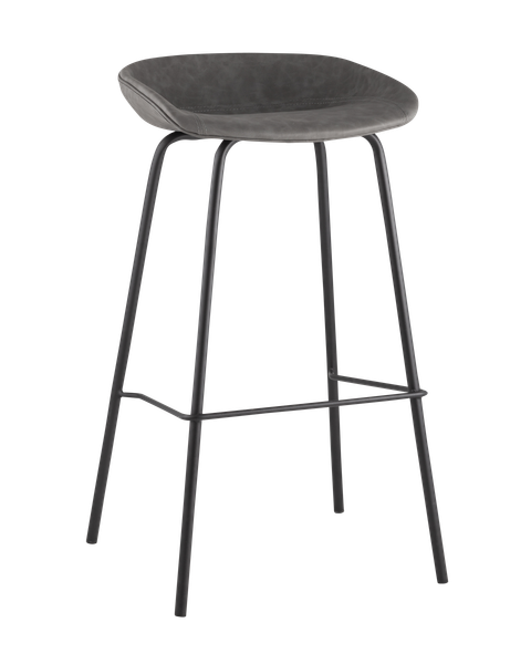 Изображение товара Стул барный Stool Group Турин / 8319TB (экокожа серый/черные ножки)