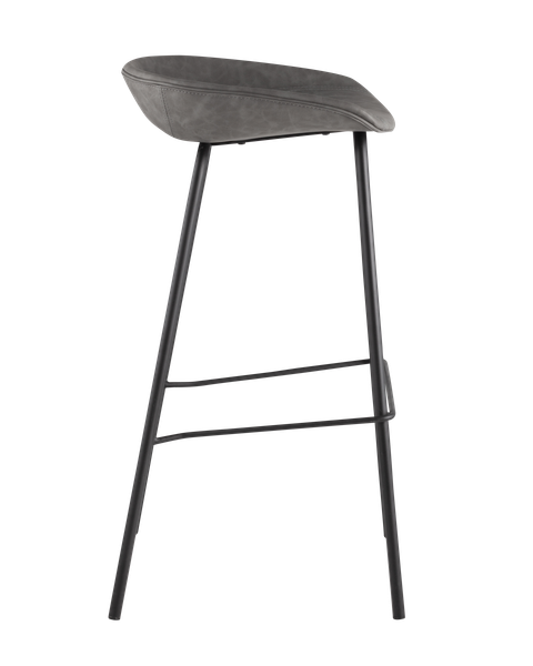 Изображение товара Стул барный Stool Group Турин / 8319TB (экокожа серый/черные ножки)