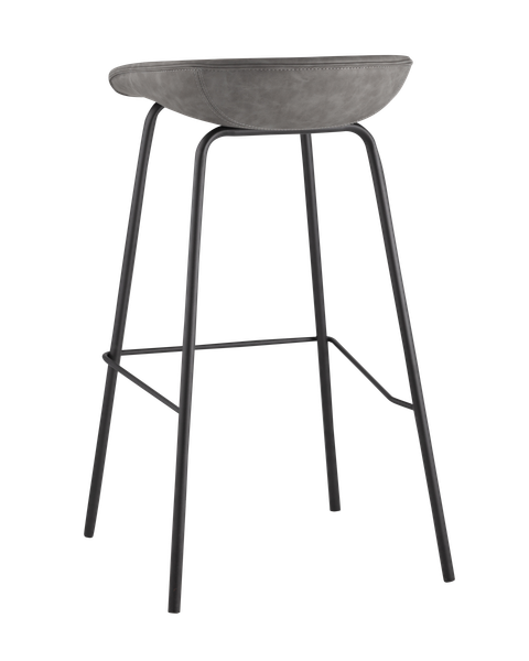 Изображение товара Стул барный Stool Group Турин / 8319TB (экокожа серый/черные ножки)
